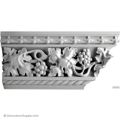 Plaster Crown - Gothic - 3 5/8"Projection x 8"Drop-Decorators Supply