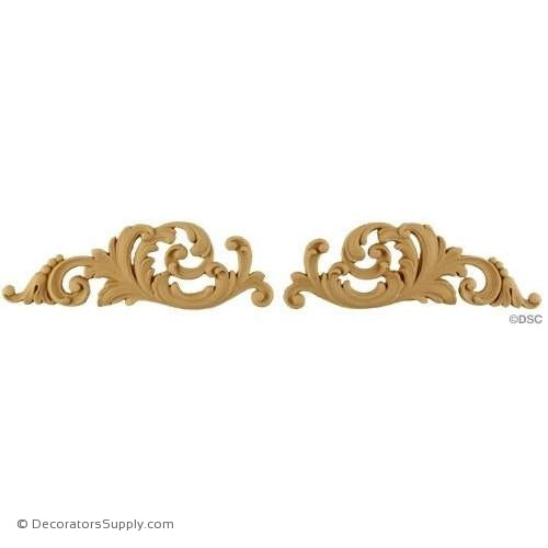 Leafy Scrolls 2 High 6 Wide-ornaments-furniture-woodwork-Decorators Supply