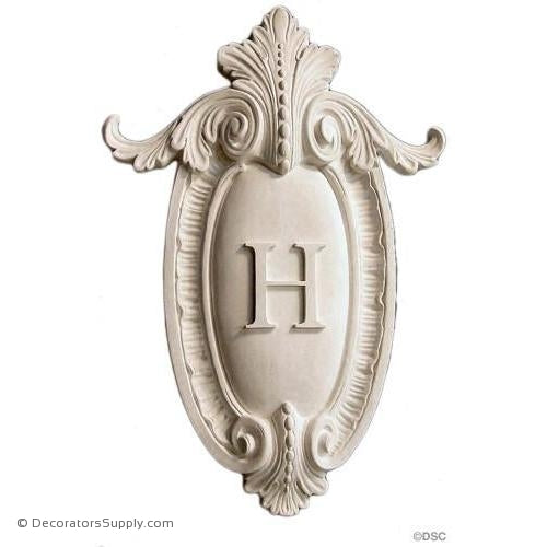 Plaster Shield-Custom Single Letter-19" X 13"-1 1/4" Relief-Decorators Supply