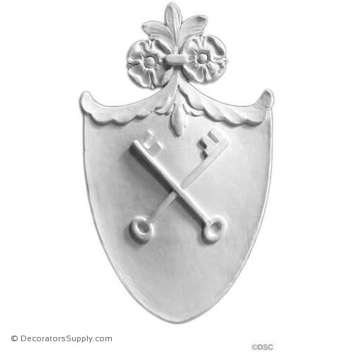 Plaster Shield-Italian-16 X 9 3/4"-1" Relief-Decorators Supply
