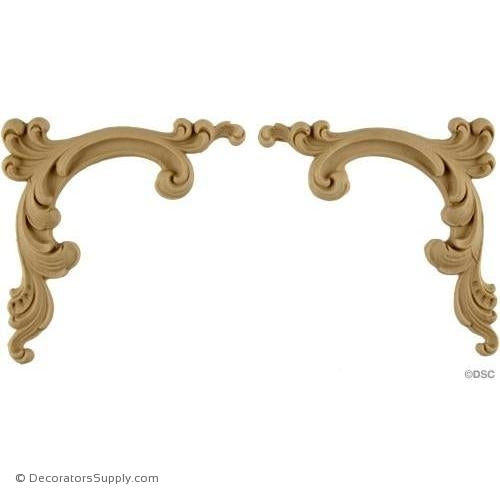 Acanthus Scrolls - 4 High 4 Wide-appliques-for-woodwork-furniture-Decorators Supply