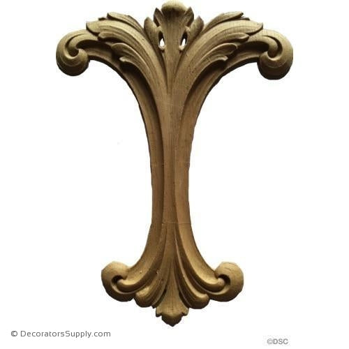 Vertical Design 9 1/4 High 6 3/4 Wide-ornaments-furniture-woodwork-Decorators Supply