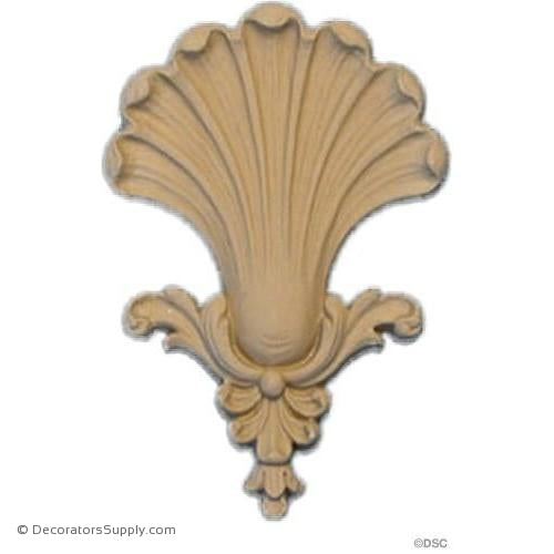 Shell - 4" High x 2 3/4" Wide-ornaments-for-woodwork-furniture-Decorators Supply