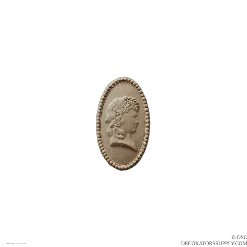 Cameo Accent 4 1/2 High 2 1/4 Wide-historic-carving-library-victorian-styles-Decorators Supply