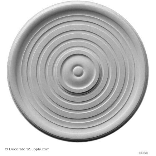 Plaster Medallion-Smooth-23 5/16" Dia X 1 1/4" Rel- 7" Cover-ceiling-ornament-Decorators Supply