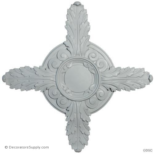 Plaster Ceiling Medallion - 24 1/4 " Dia - 4 1/2" Center-ceiling-ornament-Decorators Supply
