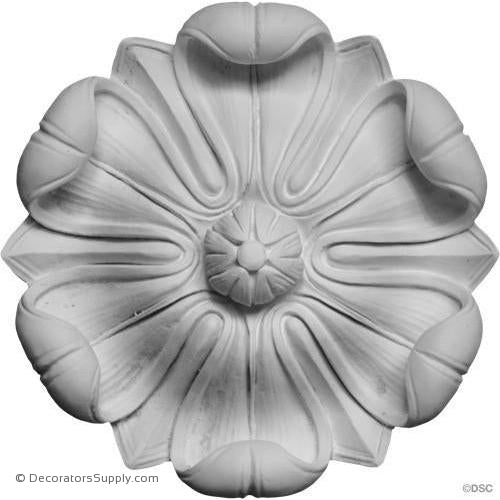 Plaster Medallion-Roman-13" Diameter X 3 1/2" Relief-ceiling-ornament-Decorators Supply