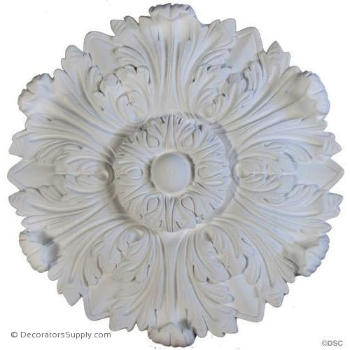 Plaster Medallion-Roman-15 1/2" Diameter X 1 1/2" Relief-ceiling-ornament-Decorators Supply