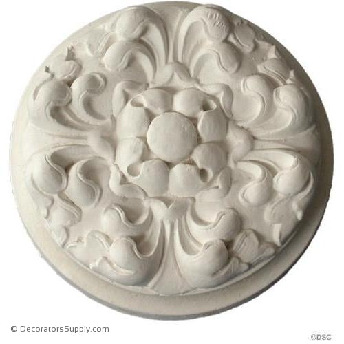 Plaster Rosette-Gothic-6" Diameter X 1 3/4" Relief-ceiling-ornament-Decorators Supply