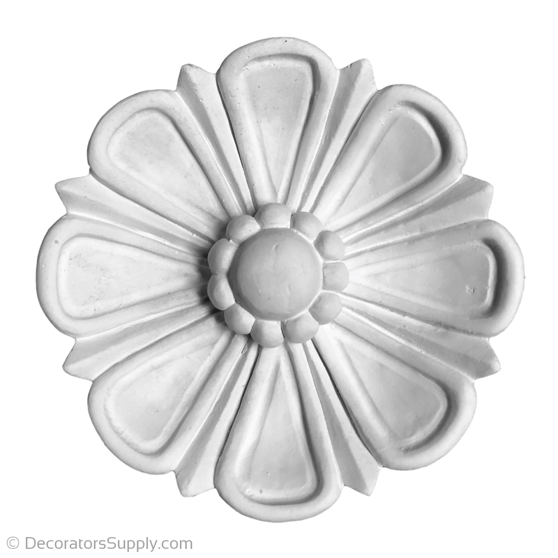 Plaster Rosette--Greek--4 1/2" Diameter --1 1/2" Relief