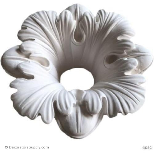 Plaster Bulb Ring-7 3/4" Diameter X 3 3/4" Relief-2" Hole-ceiling-ornament-Decorators Supply