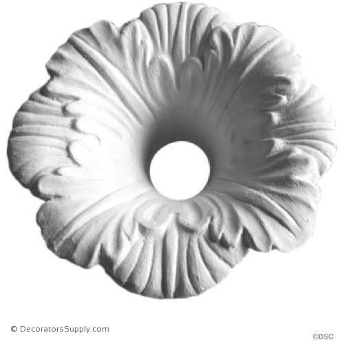 Plaster Ring-5" Diameter X 2 1/4" Relief-1 1/4" Hole-ceiling-ornament-Decorators Supply