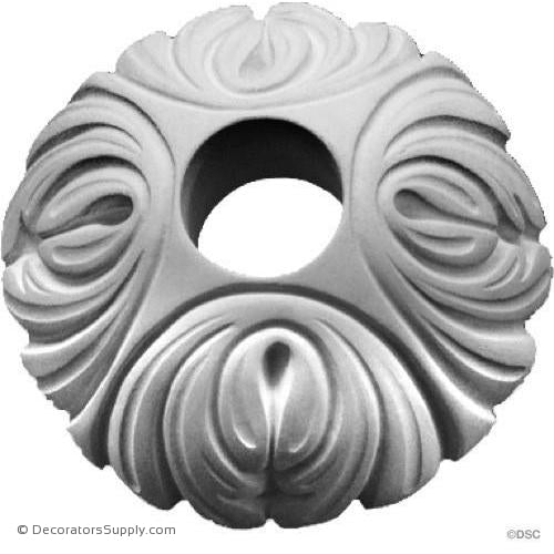 Plaster Ring-French-5 1/2" Diameter-1 1/2" Hole-2" Rel-ceiling-ornament-Decorators Supply