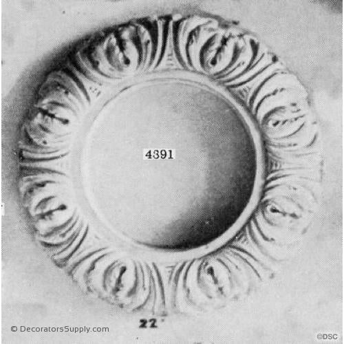Plaster Ring-22" Diameter-12 1/4" Hole X 3 1/2" Relief-ceiling-ornament-Decorators Supply