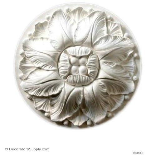 Plaster Rosette - Roman - 11 1/2" Diameter x 2 1/2" Relief-ceiling-ornament-Decorators Supply