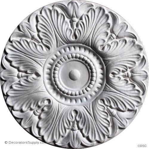 Plaster MedallionColonial 12 1/4" Diameter X 5/8" Relief-ceiling-ornament-Decorators Supply