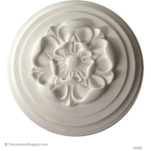 Plaster Rosette-Roman-8" Diameter X 2" Relief-ceiling-ornament-Decorators Supply