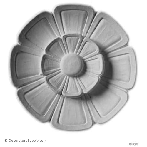 Plaster Rosette-Classic-6" Diameter x 3/4" Relief-ceiling-ornament-Decorators Supply