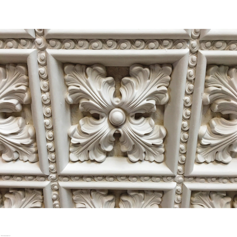 Plaster Italian Ceiling- 24 1/2" Sq. Panels--1 1/4" Relief