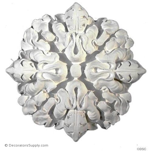 Plaster Rosette-Gothic-8" Diameter X 1 1/4" Relief-ceiling-ornament-Decorators Supply