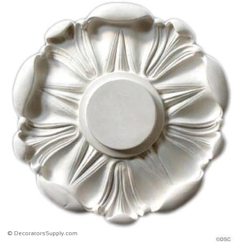 Plaster Rosette-Roman-12 3/4" Diameter X 1 3/4" Relief-ceiling-ornament-Decorators Supply
