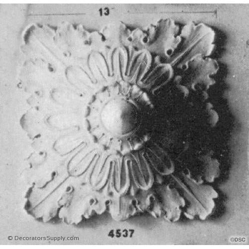 Plaster Medallion-Classic-13" Square X 6" Relief-ceiling-ornament-Decorators Supply