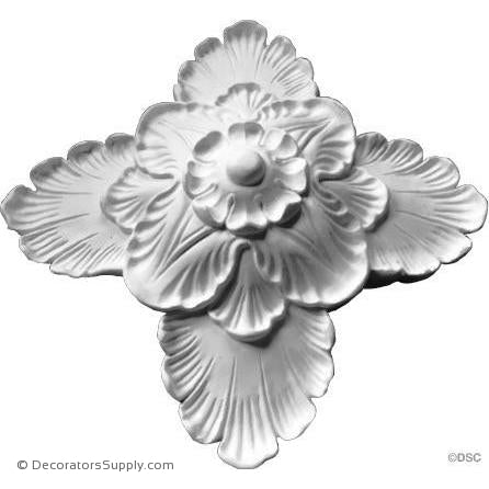 Plaster Rosette-Roman-10" Square X 3" Relief-ceiling-ornament-Decorators Supply