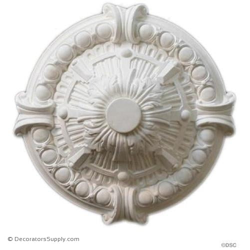 Plaster Medallion-Elizabethan-15" Diameter X 4" Relief-ceiling-ornament-Decorators Supply