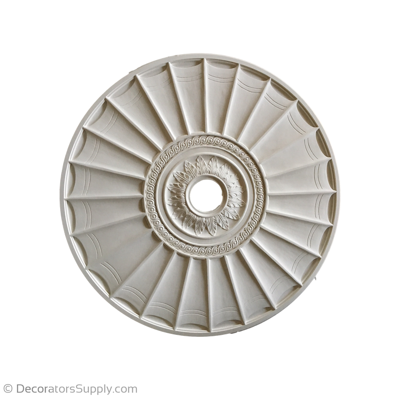 Plaster Medallion 36" Diameter X 7/8" Relief 4 1/4" Hole
