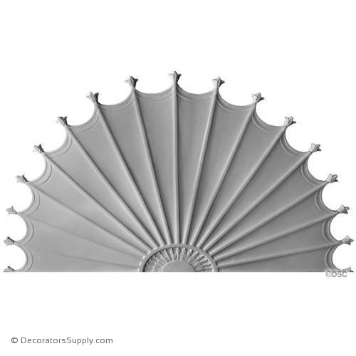 Plaster Medallion - Adams - 68" x 51 1/4" x 1/2" Relief-ceiling-ornament-Decorators Supply