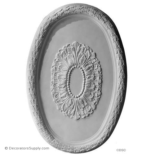 Plaster Oval MedallionFrench31 5/8 X 47 1/41 3/8" Rel-ceiling-ornament-Decorators Supply