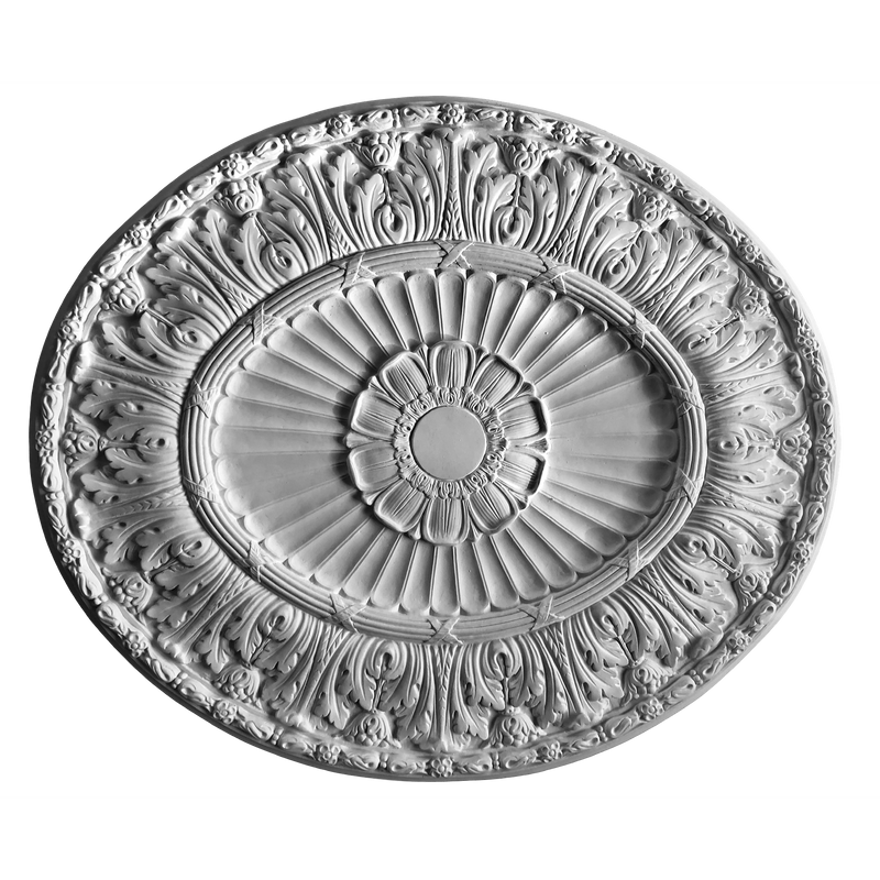 Plaster Oval Medallion--Italian--33 1/8" X 28"--1 5/8" Rel