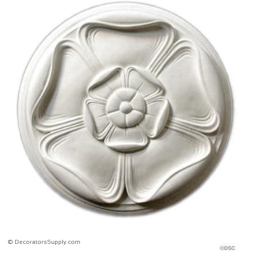 Plaster Rosette-Roman-12" Diameter X 1 1/2" Relief-ceiling-ornament-Decorators Supply