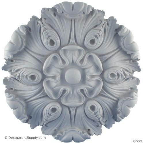 Plaster Rosette-10 3/8" Diameter X 1" Relief-ceiling-ornament-Decorators Supply