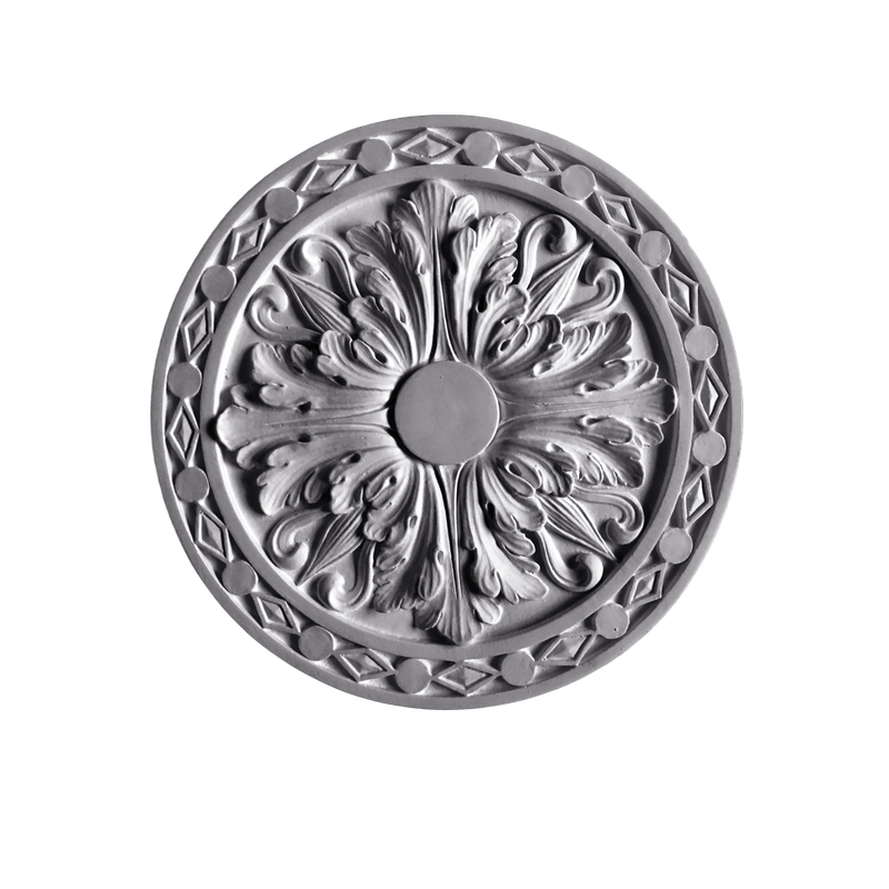 Plaster Medallion--French--12 1/4" Diameter X 3/8" Relief