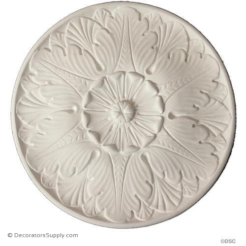Plaster Rosette-Italian Ren.-10" Diameter X 3/4" Relief-ceiling-ornament-Decorators Supply