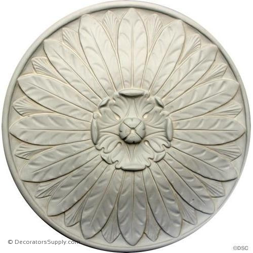 Plaster Rosette-Adam-10" Diameter X 3/4" Relief-ceiling-ornament-Decorators Supply