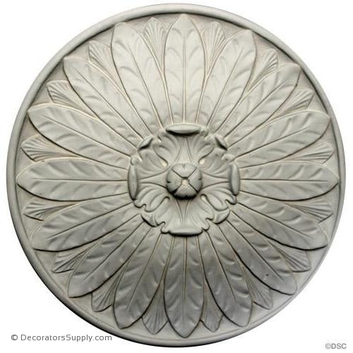 Plaster Rosette-Adam-12" Diameter X 3/4" Relief-ceiling-ornament-Decorators Supply