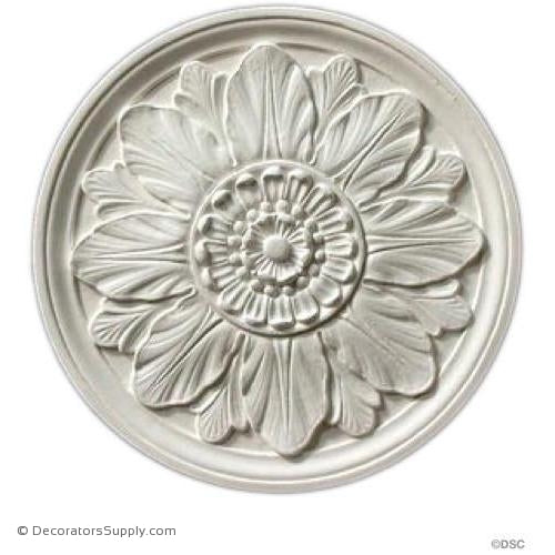 Plaster Rosette-Adam-11 1/4" Diameter X 5/8" Relief-ceiling-ornament-Decorators Supply
