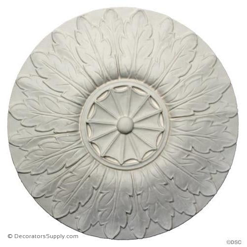 Plaster Rosette-Adam-12" Diameter X 3/4" Relief-ceiling-ornament-Decorators Supply