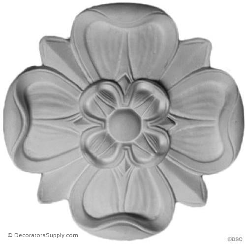 Plaster Rosette-Roman-8" Diameter X 1 1/2" Relief-ceiling-ornament-Decorators Supply