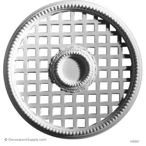 Plaster Medallion or Vented Grille Colonial-ceiling-ornament-Decorators Supply