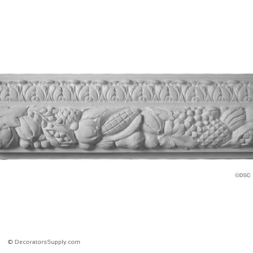 Plaster Frieze Molding Fruit 8" W x 2" R