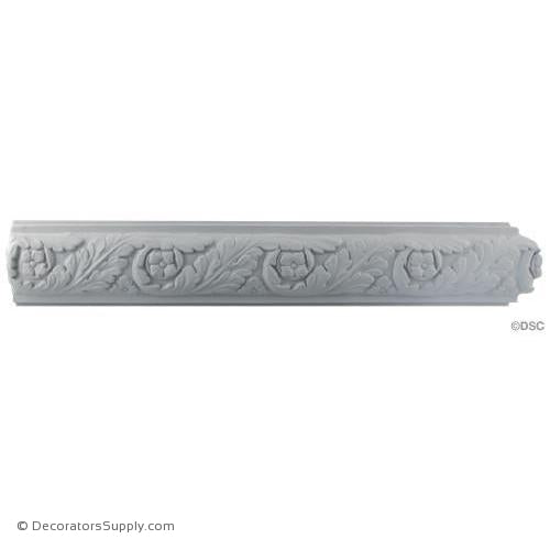 Plaster Frieze Molding Leaf Floral 3 1/4" W x 1" R