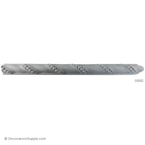 Plaster Panel Molding Spanish Rope 1 1/2" W  x 3/4" R