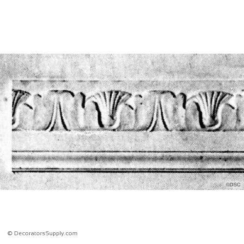 Plaster Frieze Leaf Shell 3/4"P x 5 1/2"D