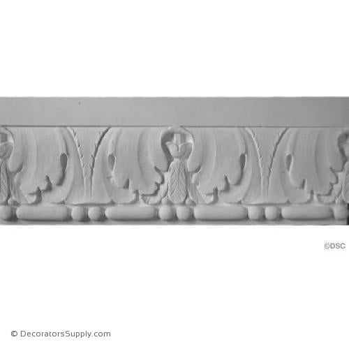 Plaster Frieze Molding Acanthus Bead and Reel 9 1/4" W x 1 1/4" R