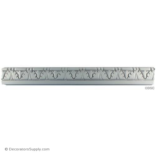 Plaster Frieze Italian Leaf Bead and Reel 2 1/4 W x 1/2" R