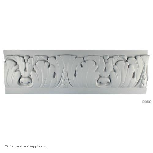 Plaster Frieze Molding Italian Acanthus 7" W x 7/8" R