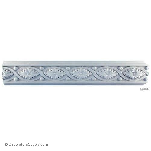 Plaster Frieze Empire 3/4"P x 3"D